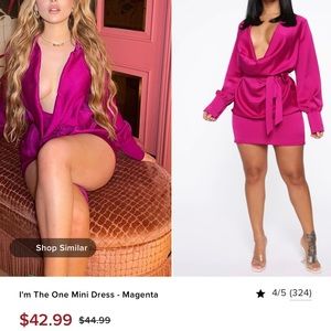 Magenta dress fashion nova